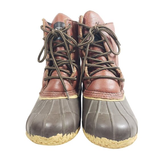 Superior Boot Co. Womens Size 8 Brown Leather Duck Boots Flannel Lined - Picture 6 of 9